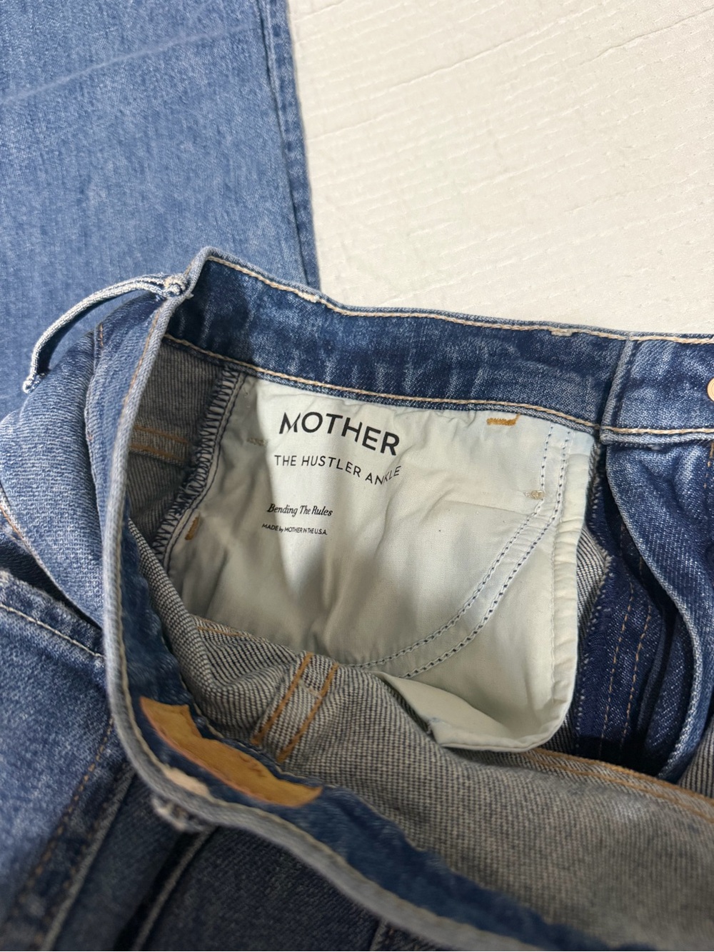 MOTHER Blue Faded Flare Jeans - Picture 7 of 7